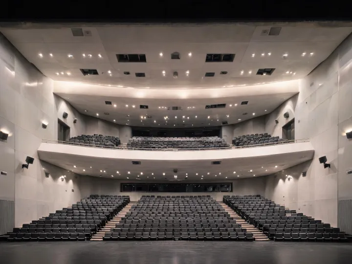 Installed loudspeakers in a theatre